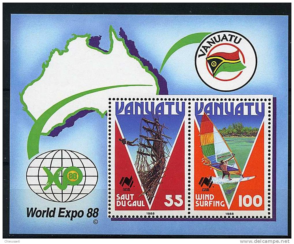 Vanuatu ** Bloc N° 10 - Bicent. De L'implantation Des 1ers Colons En Australie - Vanuatu (1980-...)