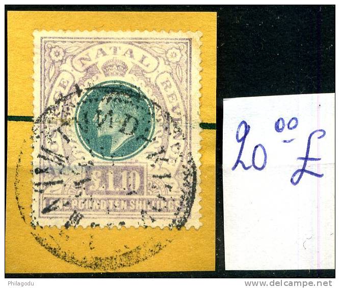 Edward   1,10 £    NATAL  SG 143 Ø Used  CV 100 Pounds - Other & Unclassified