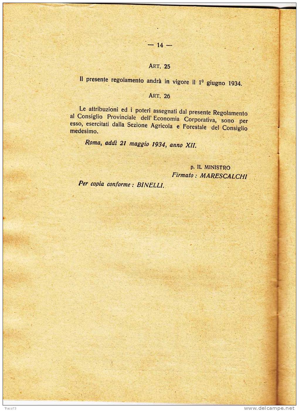 PALERMO 1934  /  Regolamento Per La Visita Preventiva Dei Tori In Provincia Di Palermo - Tip. Naz. - Altri & Non Classificati