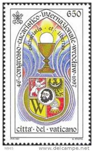 CITTA´ DEL VATICANO - VATIKAN STATE - GIOVANNI PAOLO II - ANNO 1997 - CONGRESSO EUCARISTICO  - NUOVI ** MNH - Unused Stamps