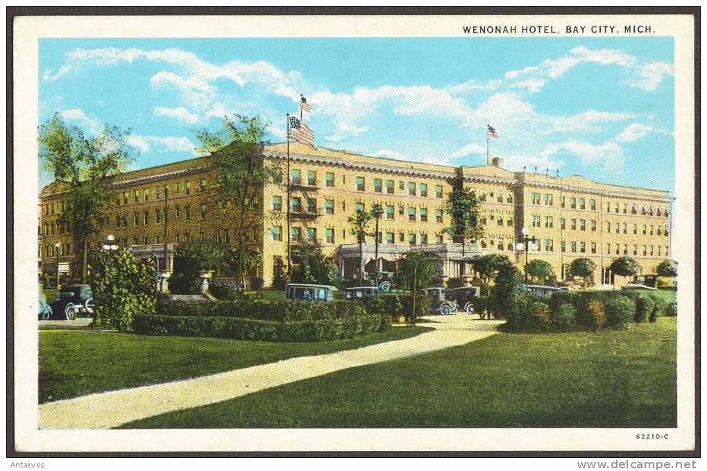 USA Postcard Wenonah Hotel, Bay Sity, Michigan - Dearborn