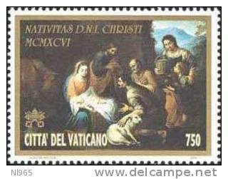 CITTA´ DEL VATICANO - VATIKAN STATE - GIOVANNI PAOLO II - ANNO 1996 - NATALE - NUOVI ** MNH - Neufs