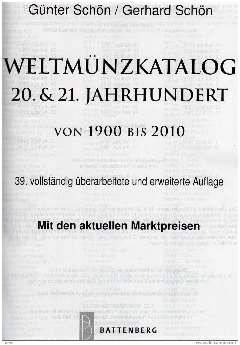 Weltmünzkatalog Schön 2011 Neu 50€ Münzen Des 20.Jahrhundert A-Z Battenberg Verlag Europa Amerika Afrika Asien Ozeanien - Boeken & Software