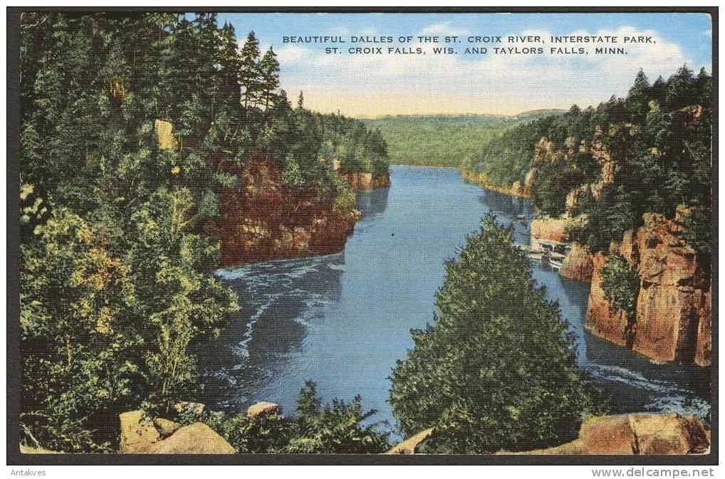 USA Postcard Interstate Park, St. Croix Falls, Wis.& Taylors Falls, Minnesota - Autres & Non Classés