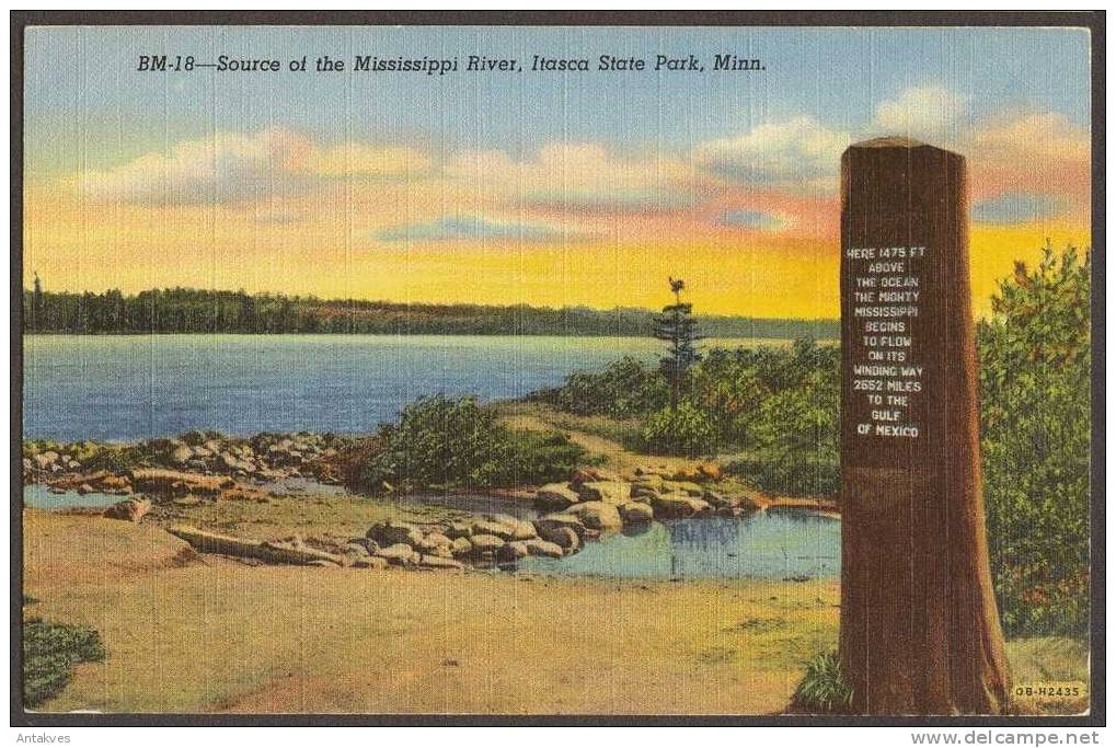 USA Postcard Source Of The Mississippi River, Itasca State Park, Minnesota - Other & Unclassified