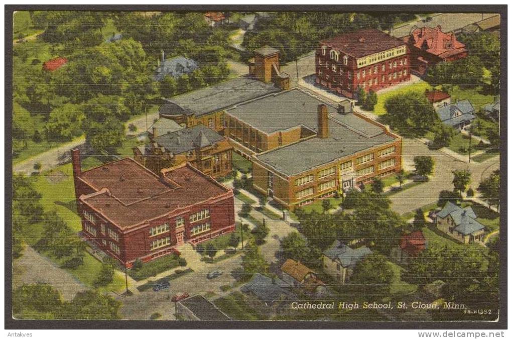 USA Postcard Cathedral High School, St. Cloud, Minnesota - Other & Unclassified