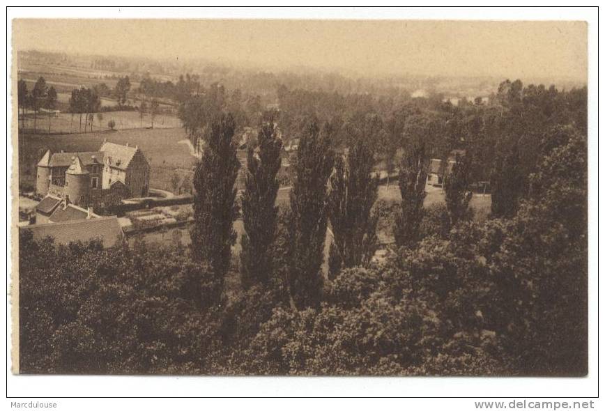 Gaasbeek - Gaesbeek (Lennik). Kasteel. Château. Breugeliaans Landschap, Huis Van De Baljuw Gezien Van De Rode Toren. - Lennik