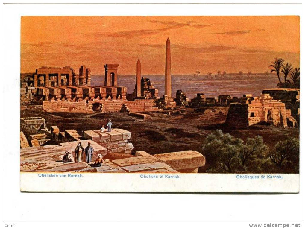 ILLUSTRATEUR F. PERLBERG EGYPTE OBELISQUE DE KARNAK - Perlberg, F.