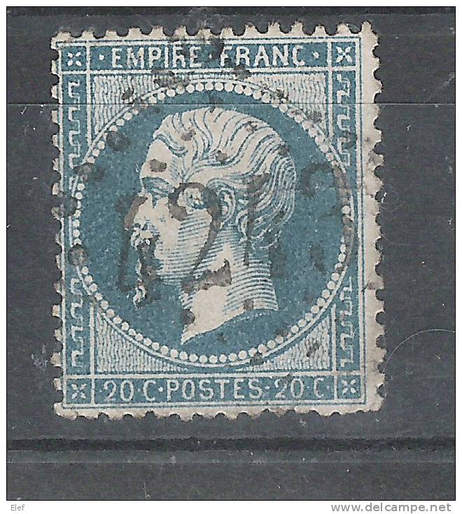 France, Empire Yvert N° 22 Obl GC 4243 De VILLEFRANCHE DE ROUERGUE, Aveyron ;frappe SUPERBE ! TB - 1862 Napoleon III