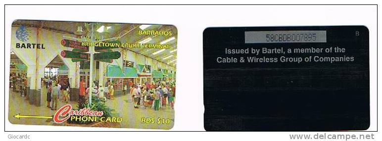 BARBADOS - GPT BARTEL - 1996 BRIDGETOWN CRUISE TERMINAL  - CODE 58CBDB -   USATA (USED)  -  RIF. 1007 - Barbados