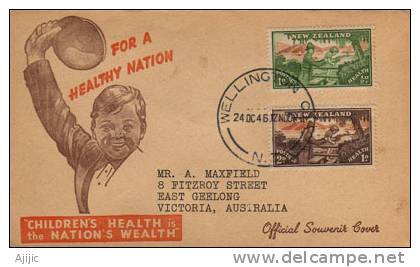 NEW ZEALAND.  HEALTH CAMPS FDC Annee   1946  (scarce- Rare) - Briefe U. Dokumente