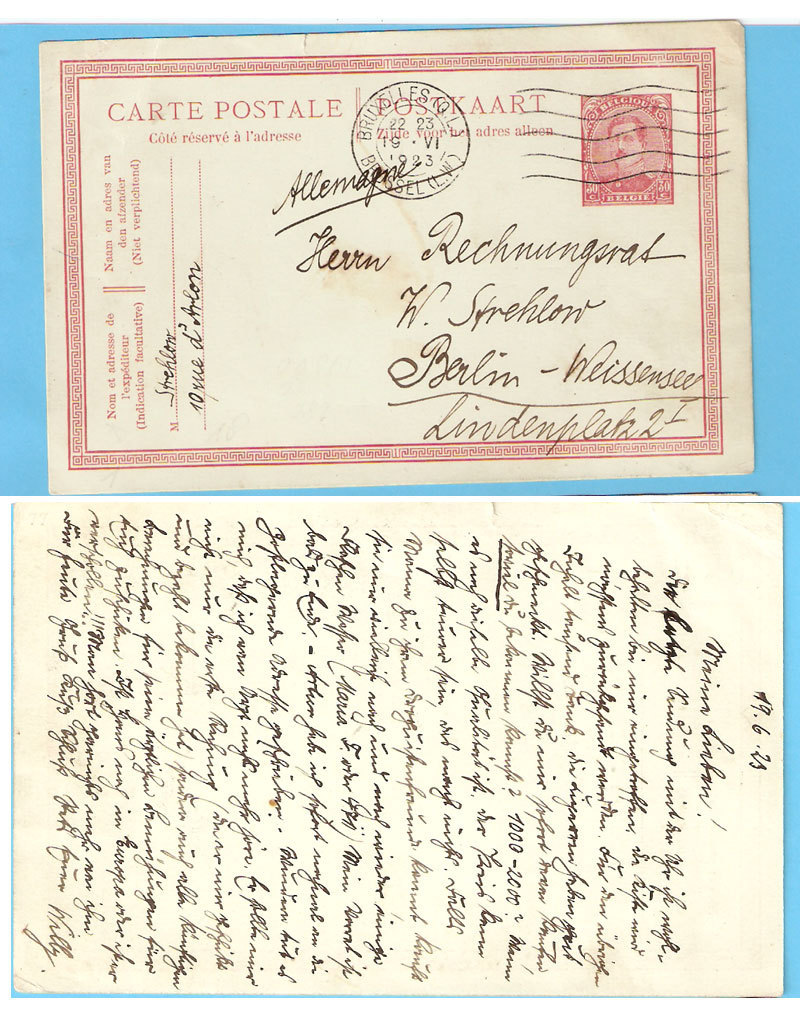 Cover Belgie Belgique Belgium 1923 To Germany UK GB US - Other & Unclassified