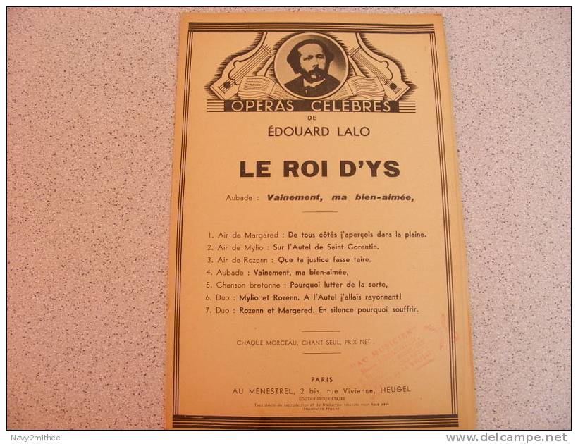 LE ROI D'YS**EDOUARD LALO - Opera