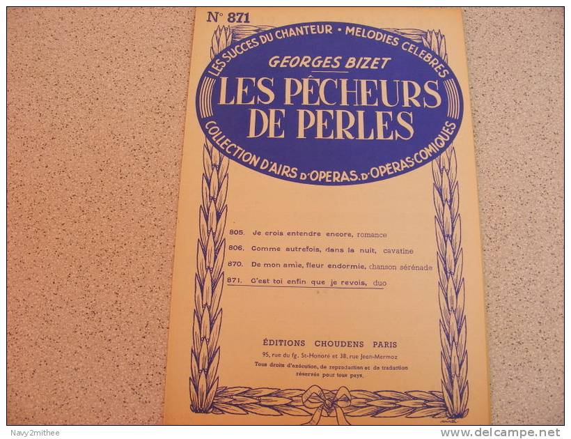 LE PECHEUR DE PERLES** GEORGES BIZET - Operaboeken