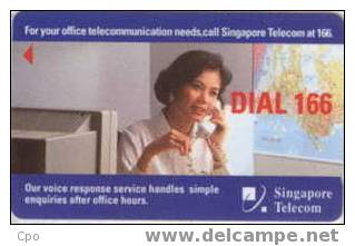 # SINGAPORE 2SDLA Dial 166 3 Landis&gyr   Tres Bon Etat - Singapur