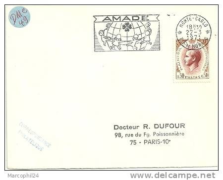 MONACO = MONTE-CARLO 1971 = FLAMME SECAP Llustrée D'ENFANTS + TREFLE 4 FEUILLES ' AMADE ' - Postmarks