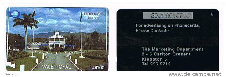 GIAMAICA (JAMAICA) - GPT JT - 1995 VALE ROYAL     CODE 20JAMA - USATA (USED)  -   RIF.  1095 - Giamaica