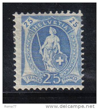 H107 - SVIZZERA 1907, 25 C. Unificato N. 107  * - Unused Stamps