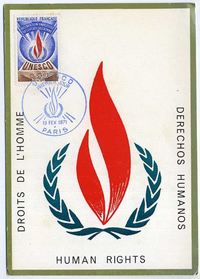 UNESCO. DROITS DE L'HOMME. 1971. - Eventi