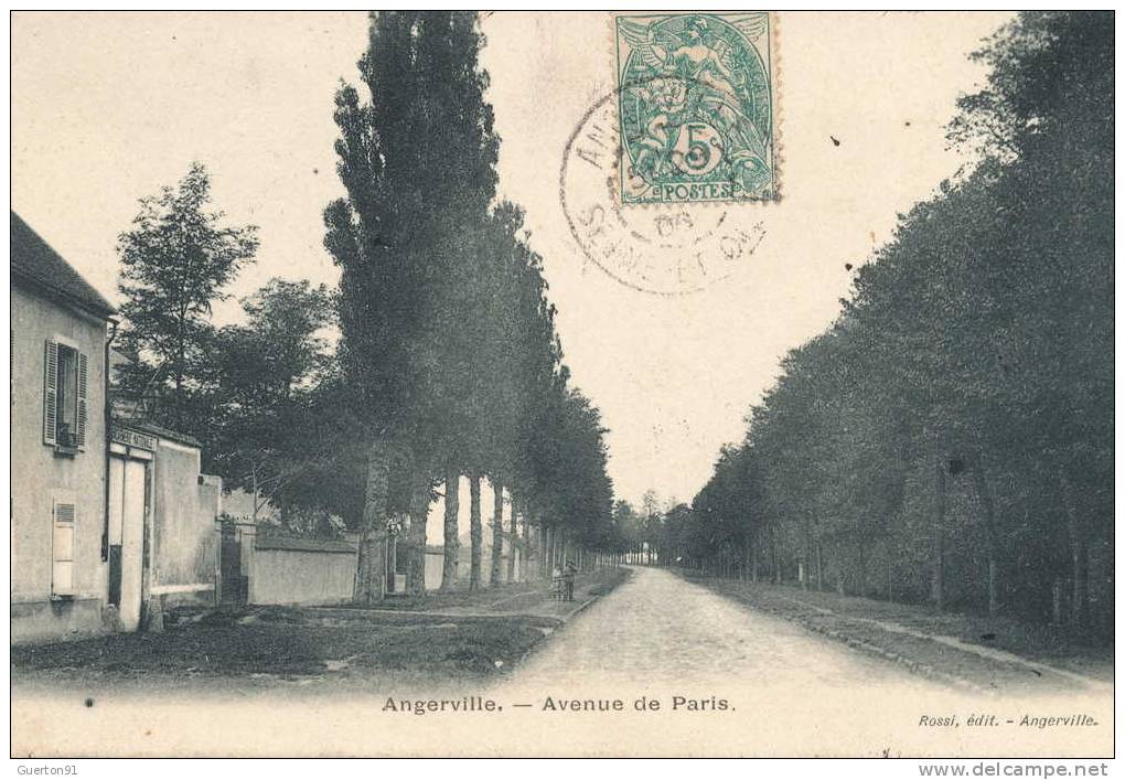 CPA (91) ANGERVILLE  / Avenue De Paris - Angerville