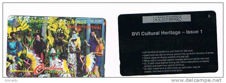 I. VERGINI BR. - BRITISH VIRGIN IS. - GPT - 1997 AUGUST FESTIVAL   CODE 143CBVF  - USATA (USED)  -  RIF. 1118 - Virgin Islands