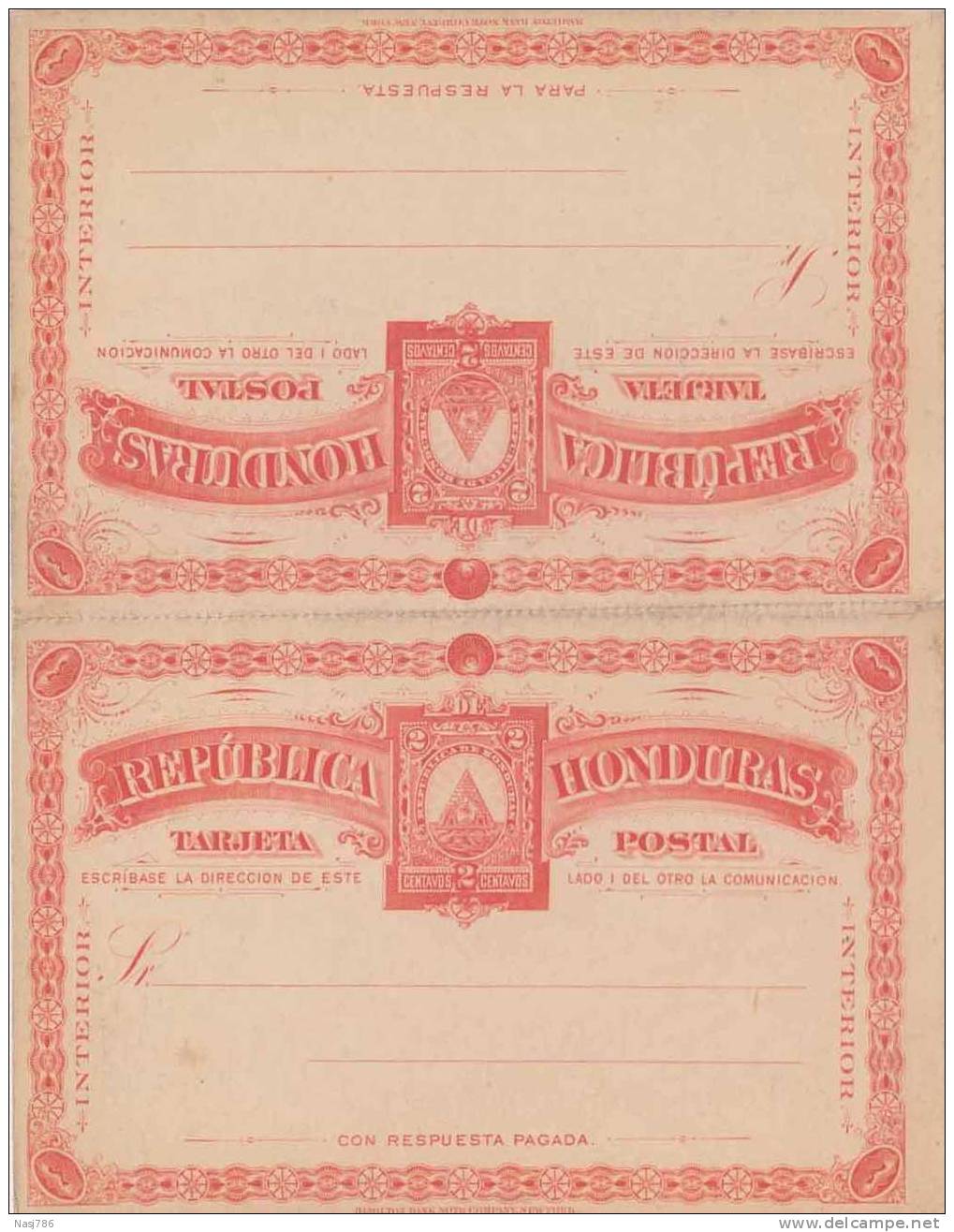 Postal Stationery Card, Carte Postale, Mint, Honduras Condition As Per The Scan - Honduras