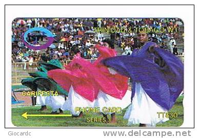 TRINIDAD & TOBAGO     -  GPT - 1995 CARIFESTA     CODE 10CTTA       - USATA (USED)  -  RIF. 1137 - Cultura