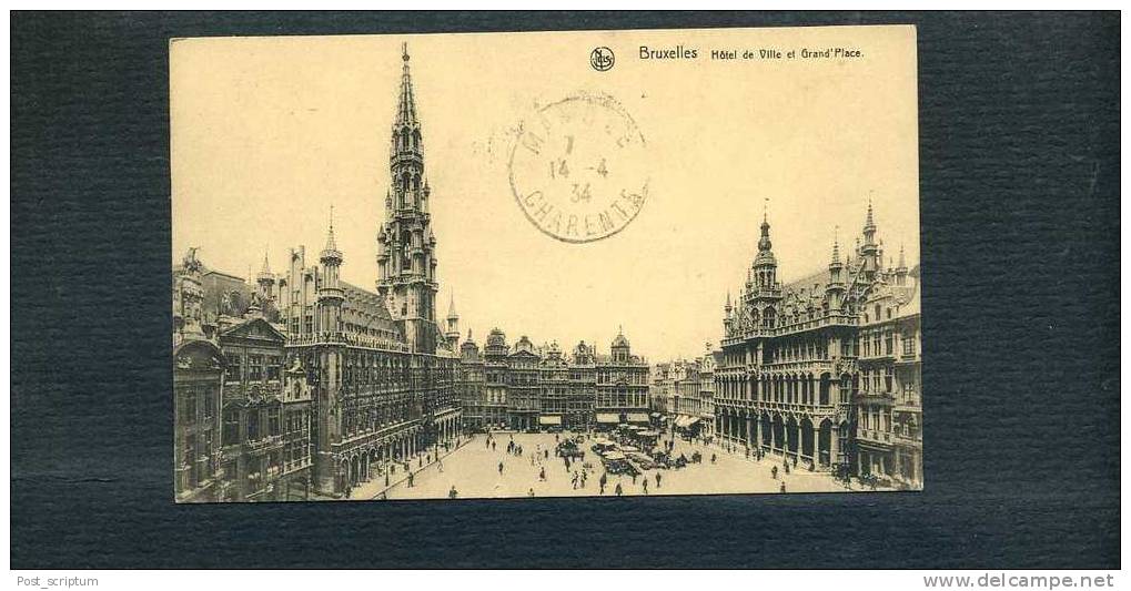 Belgique - Bruxelles - Lot De 5 Cartes : Bld Anspach, Grand Place, Maison Du Roi, Hôtel De Ville - Sets And Collections