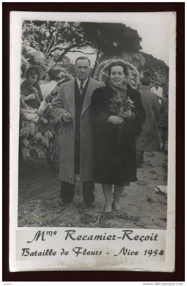 Cpa Carte Photo Du 06 Nice 1954 Mme Recamier Reçoit  LO2 - Marchés, Fêtes