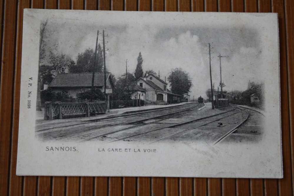 CPA (imprimé) Sannois LA GARE + TRAIN SUR LA VOIE Région Île-de-France, Département Du Val-d'Oise V.P.  N°1098  =>ALGER - Sannois