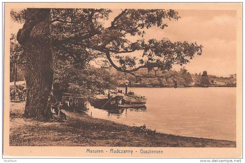 Rudczanny Masuren Ruciane Dampfer Gusziensee 24. 5.1915 Gelaufen Feldpost Armierungsbataillon Nr 43 - Ostpreussen