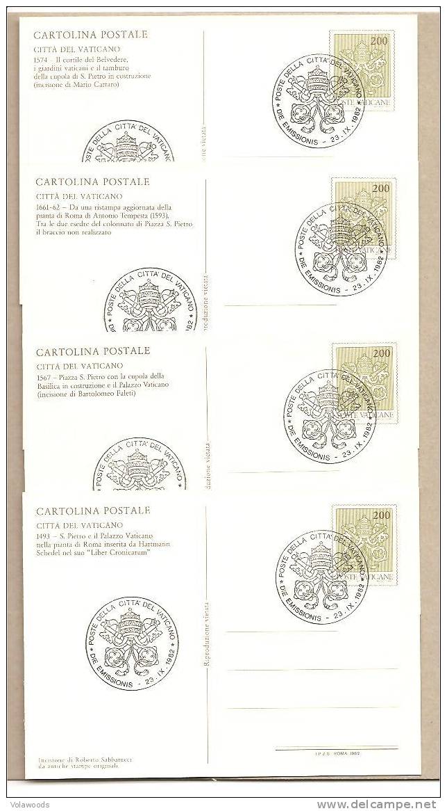 Vaticano - Cartoline Postali In Contenitore Fdc: Antiche Vedute - Entiers Postaux