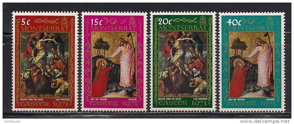 Montserrat        Easter 1971   Set   SC# 256-59 MNH** - Montserrat