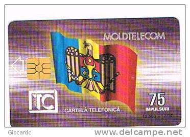 MOLDAVIA (MOLDOVA)   - MOLDTELECOM  CHIP   - 1997 MINISTERO PTT  75 UNITA' 12.97   - USATA (USED) - RIF. 1550 - Moldavië