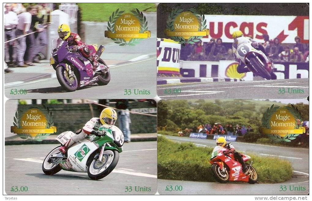 SERIE COMPLETA DE 4 TARJETAS DE MOTOS DE LA ISLA DE MAN DEL AÑO 2001 (MOTORBIKE) - Isle Of Man