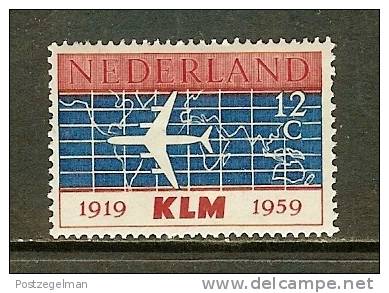 Ned 1959 K.L.M. Stamp Mint Hinged 729 1 Value Only, Thus Not Complete - Ongebruikt