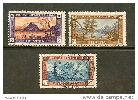 SWITZERLAND 1929 PRO JUVENTUTE Used 235-238 3 Values Only Thus Not Complete - Used Stamps