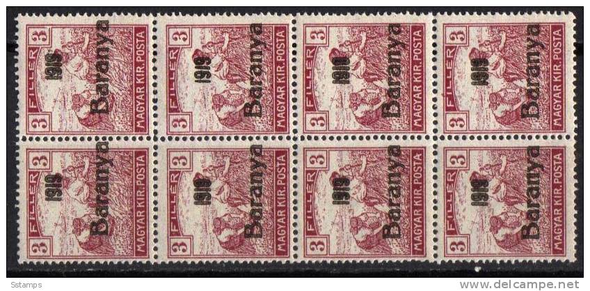 U-51  JUGOSLAVIA 1919 UNGARN BARANYA OVERPRINT ERROR NEVER HINGED INTERESSANTE - Baranya