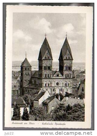 Jolie CP Photo Allemagne Andernach Am Rhein Katholische Pfarrkirche - église - Ed Schöning & Co Lübeck - Andernach