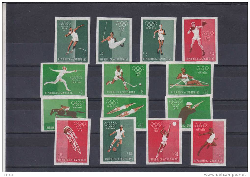 Sports - Escrime - Football - Cyclisme - Tennis - Hockey - Boxe - Tir - Saint Marin - 484 / 98 ** - NON Dentelés - Unused Stamps