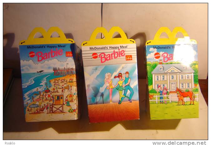 MAC DONALD / BARBIE  3 Boite Happy Meal 1996  / NEUF Pas Servi - McDonald's