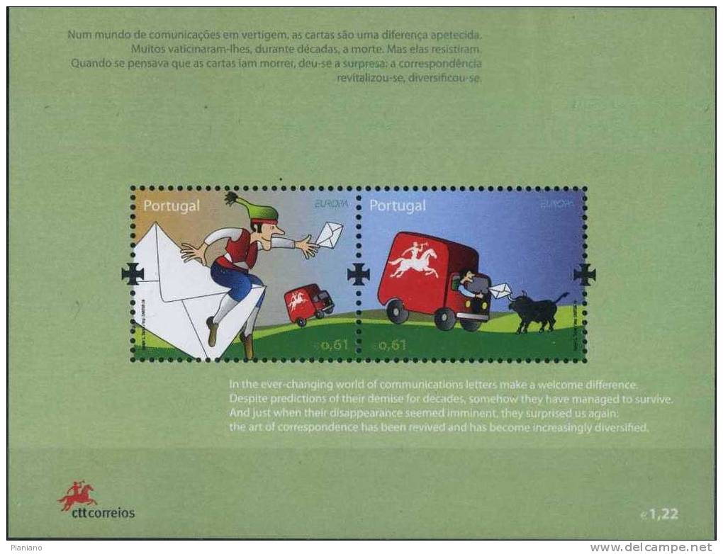 PIA - PORTOGALLO - 2008 : Europa  -  (Un  Bf 272) - Unused Stamps