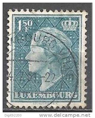 1 W Valeur Oblitérée, Used - LUXEMBOURG * 1948/1953 - N° 1015-9 - 1948-58 Charlotte De Profil à Gauche