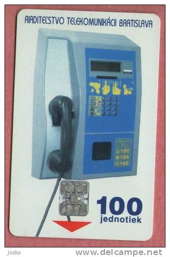 TELEPHONE ( Slovakia Old & Rare Card , Only 20.000 Ex. ) Telephone Box Phone Telephones Phones Telefono Telefon Telefoon - Telephones