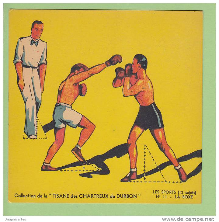 Figure à Découper, La Boxe. Publicité Tisane Des Chartreux De Durbon - Autres & Non Classés