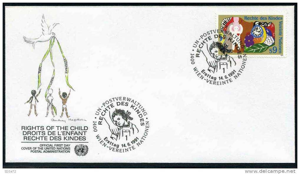 ONU Vienne - FDC 125/126 Sur 2 Enveloppes - Droits De L'enfant - Other & Unclassified