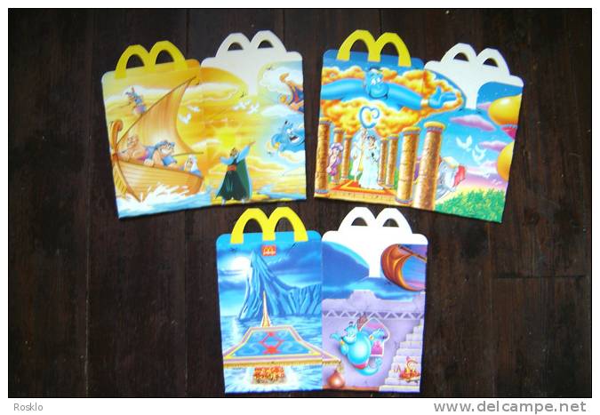 MAC DONALD / ALADIN ET LE ROI DES VOLEURS  / 3 Boite Happy Meal 1998??  / NEUF Pas Servi - McDonald's