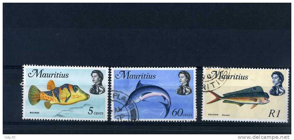 - MAURICE . TIMBRES SUR LES POISSONS - Mauritius (1968-...)