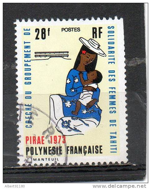 POLYNESIE 28f Multicolore 1973 N°93 - Used Stamps