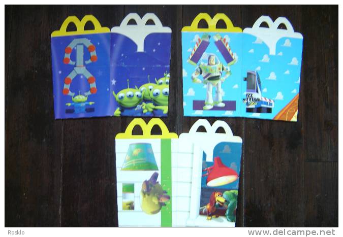 MAC DONALD / TOY STORY   / 3 Boite Happy Meal 1996  / NEUF Pas Servi - McDonald's